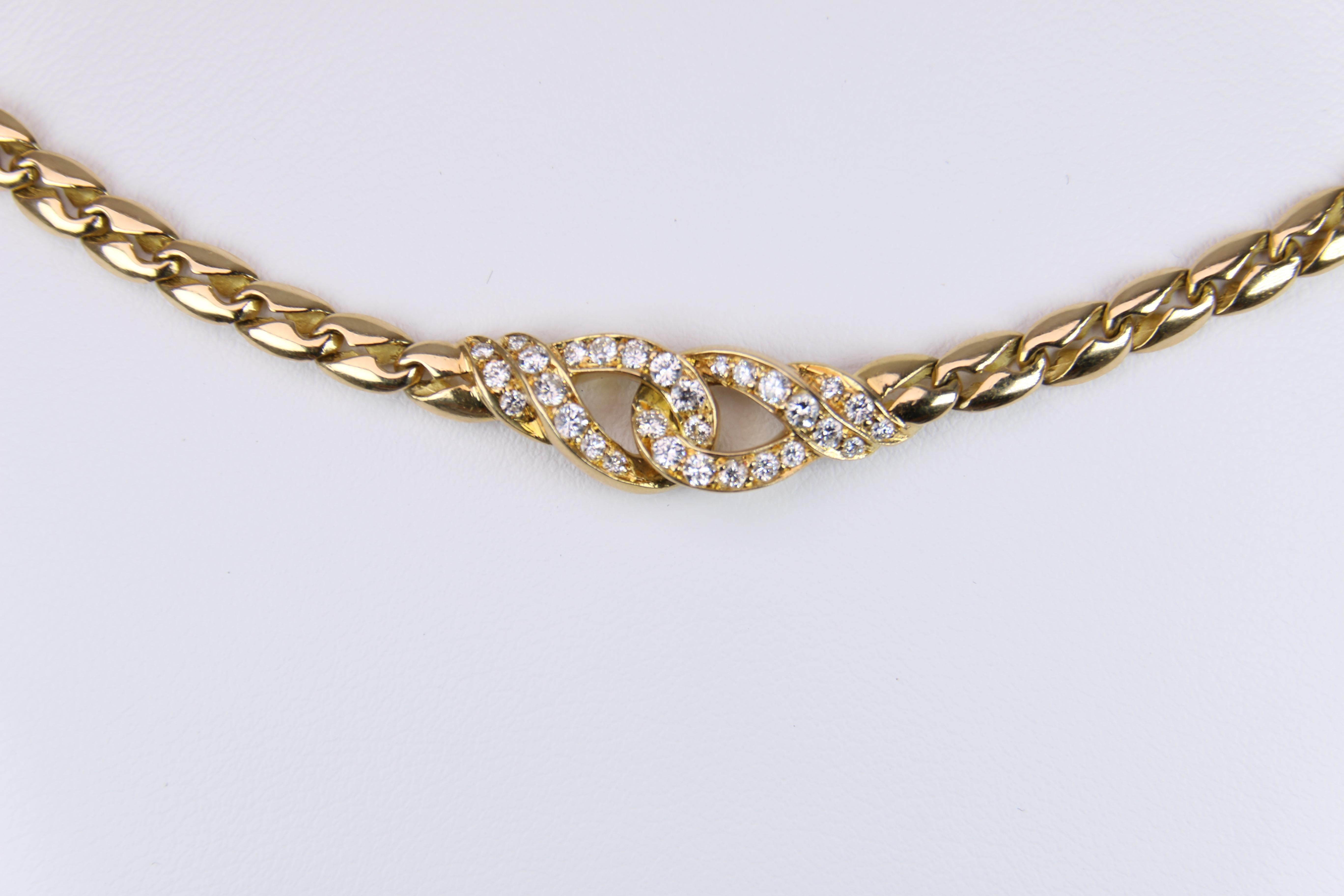 18k gold choker necklace