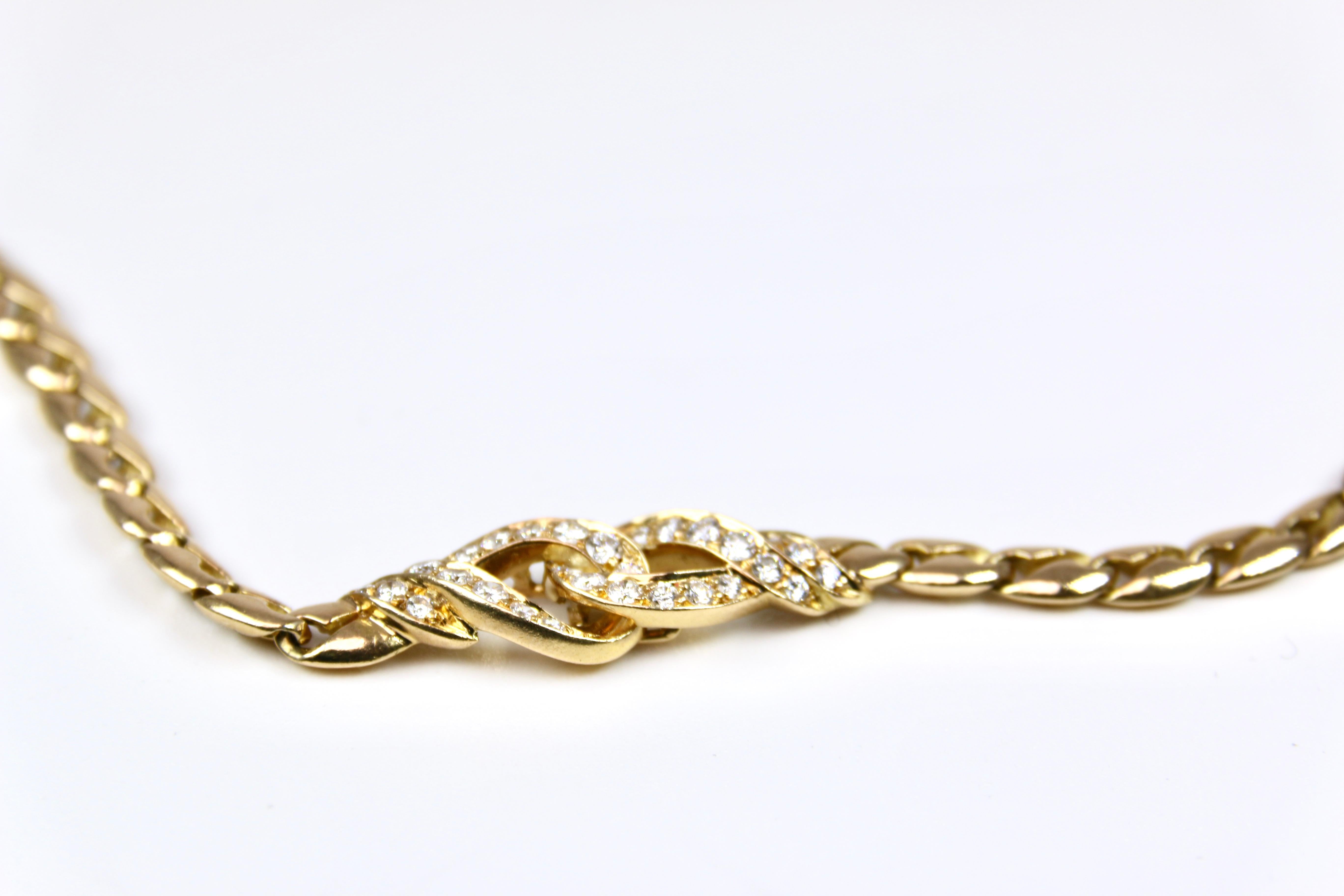 Modern Mauboussin Diamond Choker Necklace in 18 Karat Yellow Gold