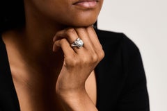 Mauboussin diamond cluster ring, French, circa 1940.