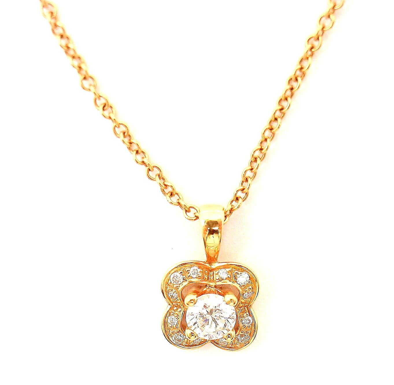 gold rose flower pendant