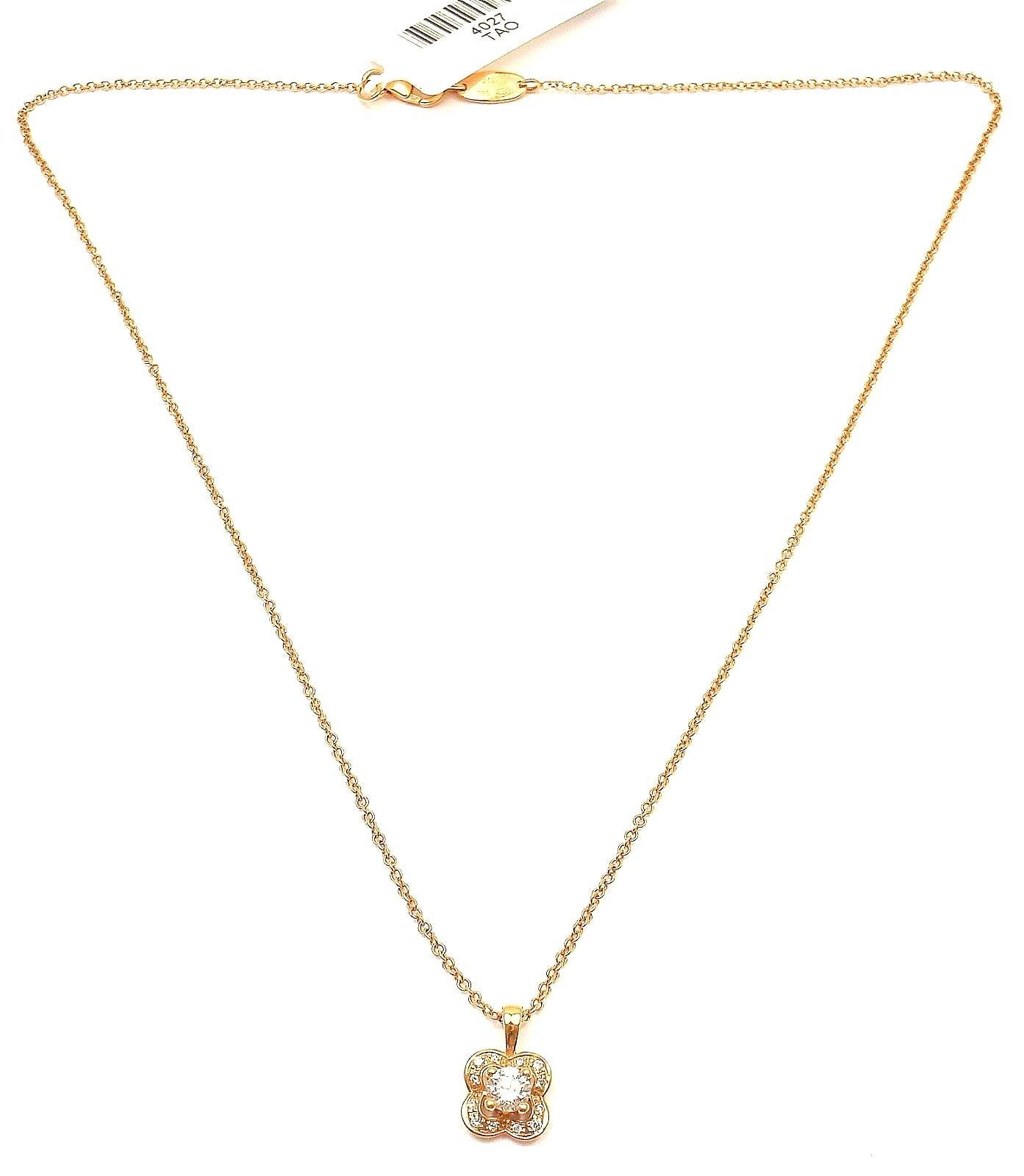 Mauboussin Diamant-Blumen-Halskette aus Roségold mit Anhänger für Damen oder Herren im Angebot
