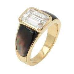 Mauboussin Diamond Ring Paris Emerald cut 3.0 carat GIA
