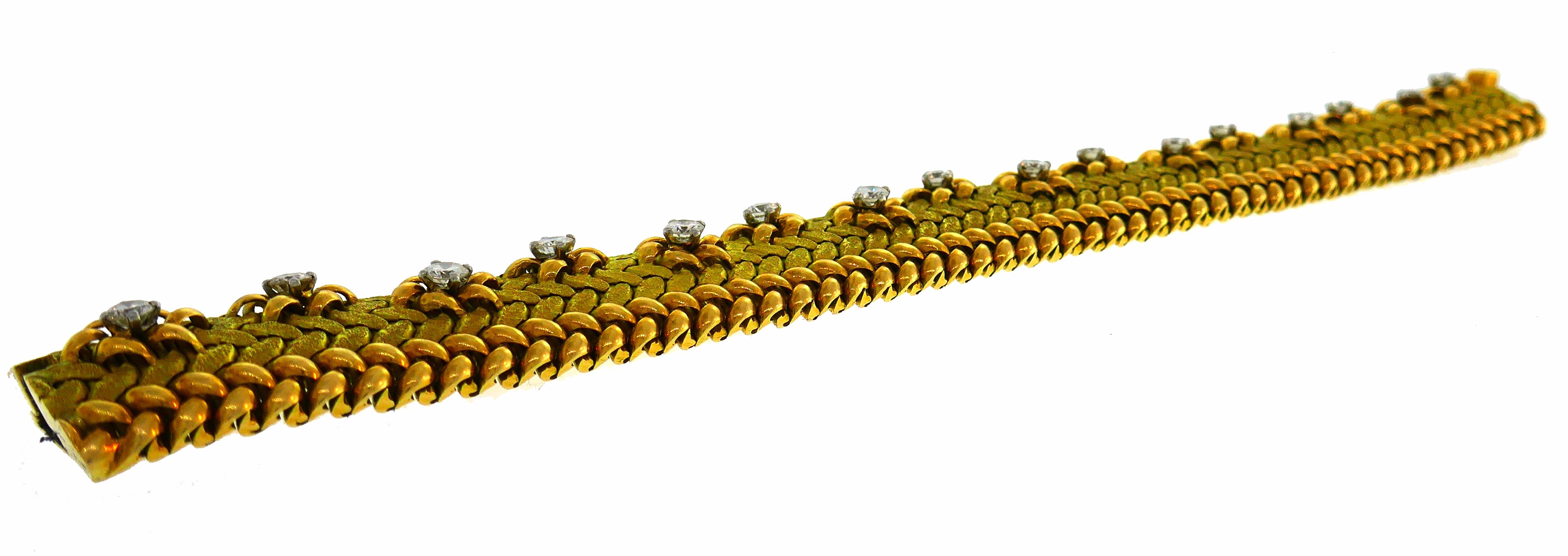 Women's Vintage Mauboussin L'Enfant Diamond 18k Gold Bracelet