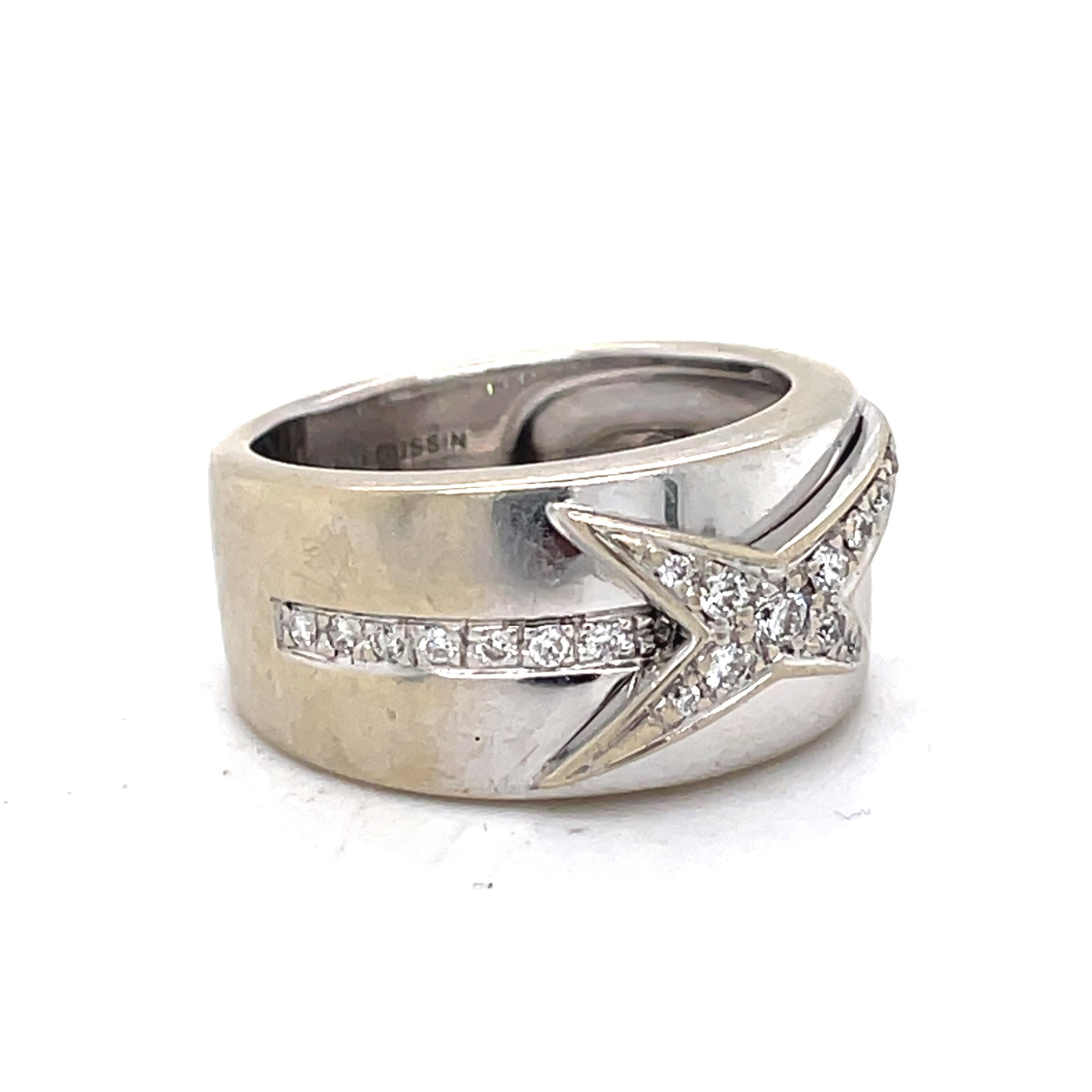 Mauboussin Divine Star Ring, 18k White Gold, Bague Etoile Divine, 0.25ct diamond For Sale 2