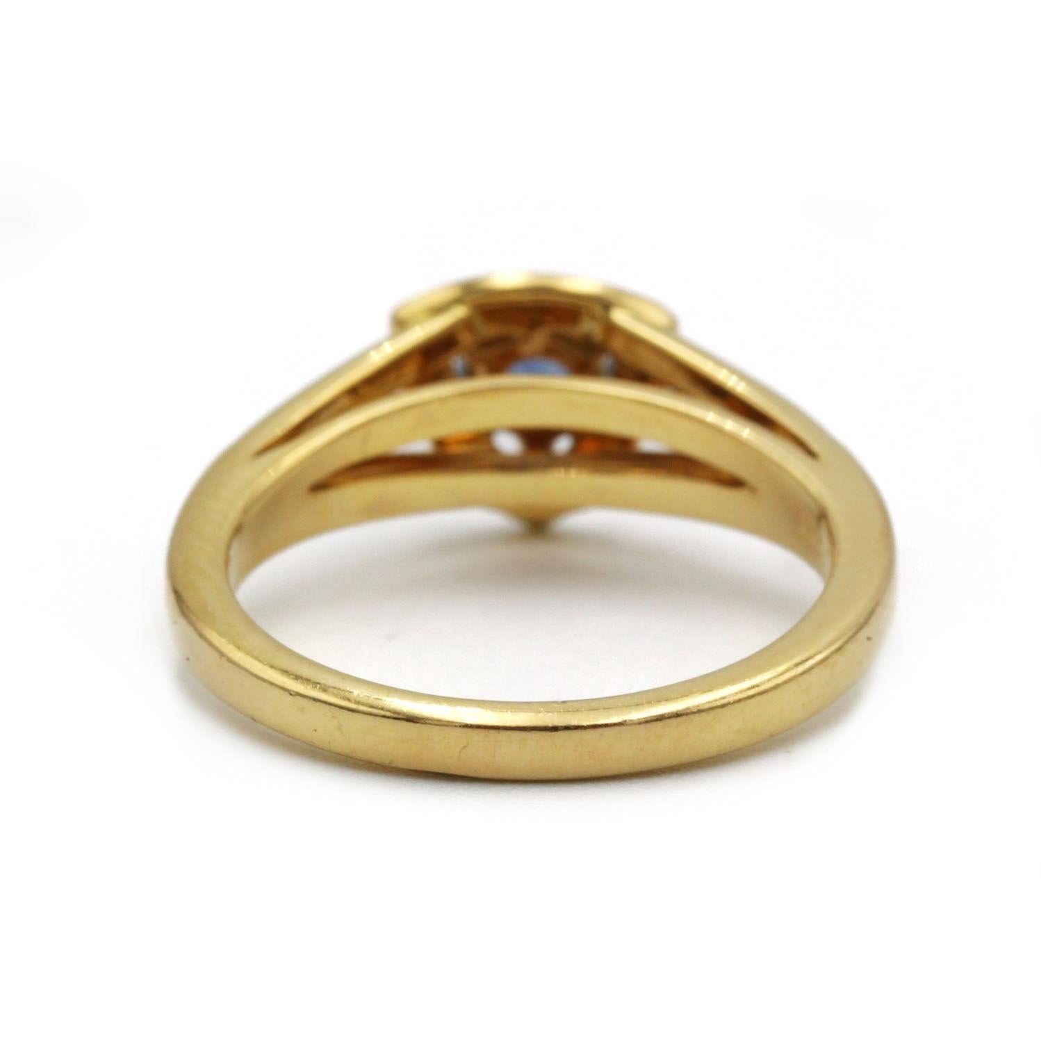 Mauboussin Dream & Love Ring aus 18 Karat Gelbgold mit 0,50 Karat Saphir und Diamanten im Zustand „Gut“ im Angebot in MONTMORENCY, FR