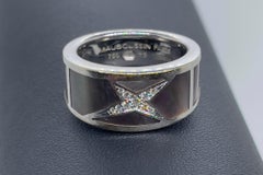 Mauboussin Etoile Diamond Ring White Gold 18 Karat Mother of Pearl