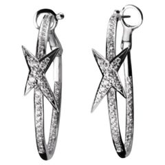 Mauboussin Etoile Divine Diamonds 18 Carats White Gold Hoop Earings