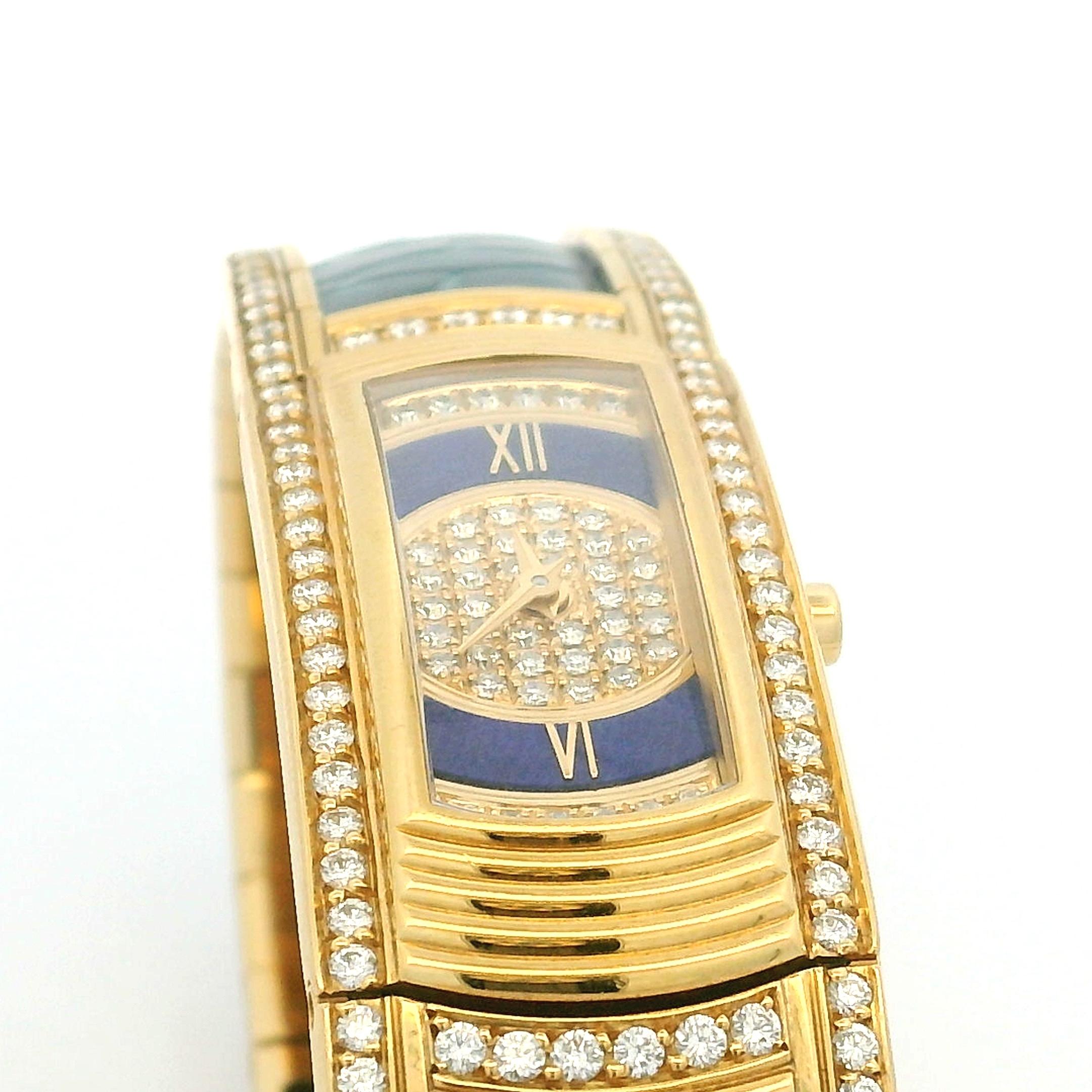 Mauboussin First Lady Maxi Watch 18K Gold Diamant Krokodil, 1985 im Angebot 7
