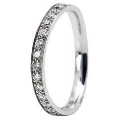 Mauboussin French Diamond 18k White Gold Parce Que Je l'Aime Eternity Band Ring