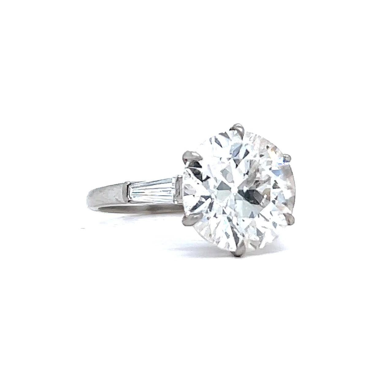 Mauboussin GIA 4.49 Carat Old European Cut Diamond Platinum Engagement Ring 1
