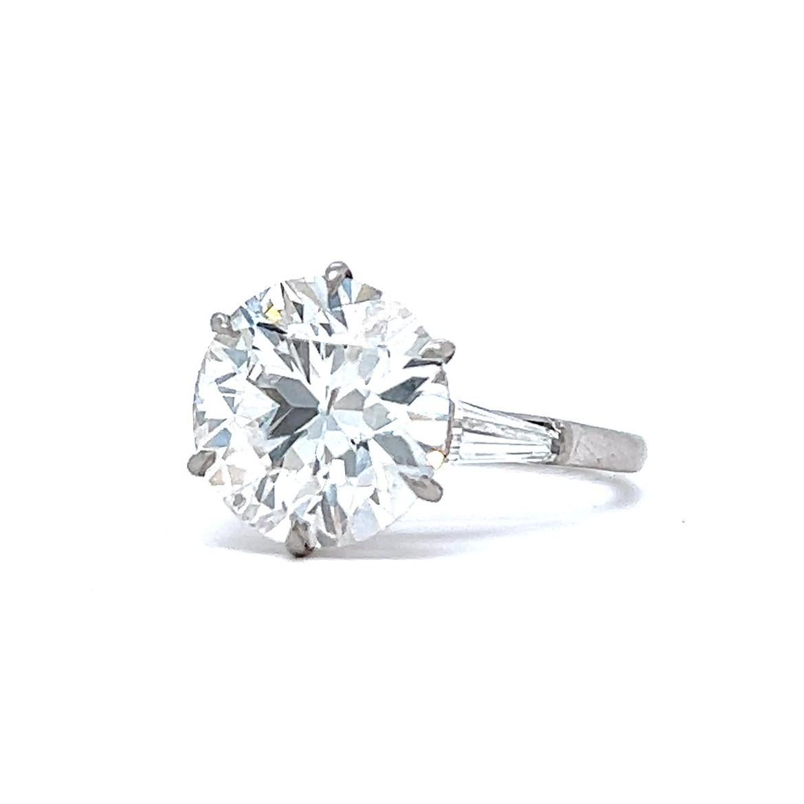 Mauboussin GIA 4.49 Carat Old European Cut Diamond Platinum Engagement Ring 2