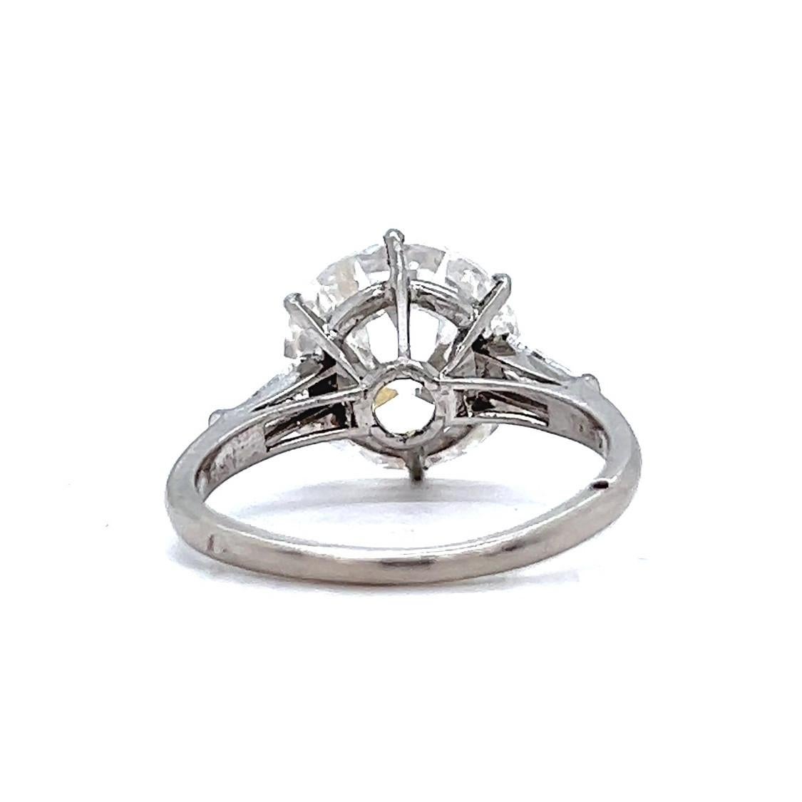 Mauboussin GIA 4.49 Carat Old European Cut Diamond Platinum Engagement Ring 3
