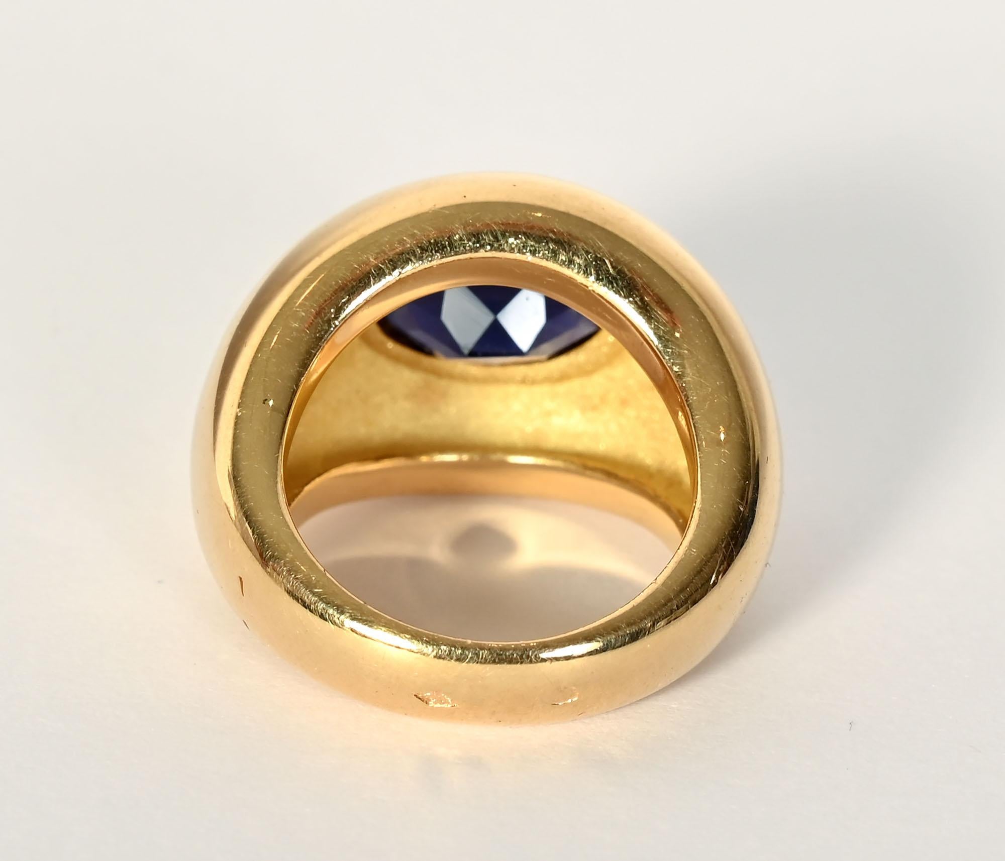 Mauboussin Iolite and Diamond Gold Ring In Excellent Condition For Sale In Darnestown, MD