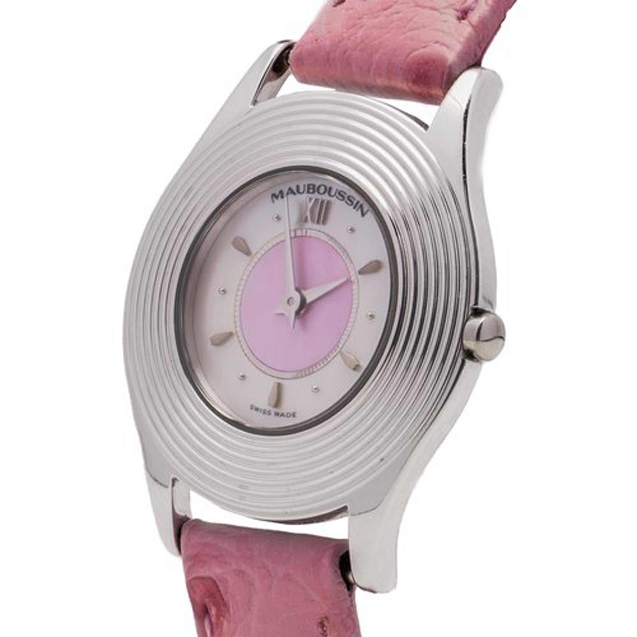 Mauboussin Ladies' 18kt. White Gold wristwatch In Good Condition For Sale In Braintree, GB