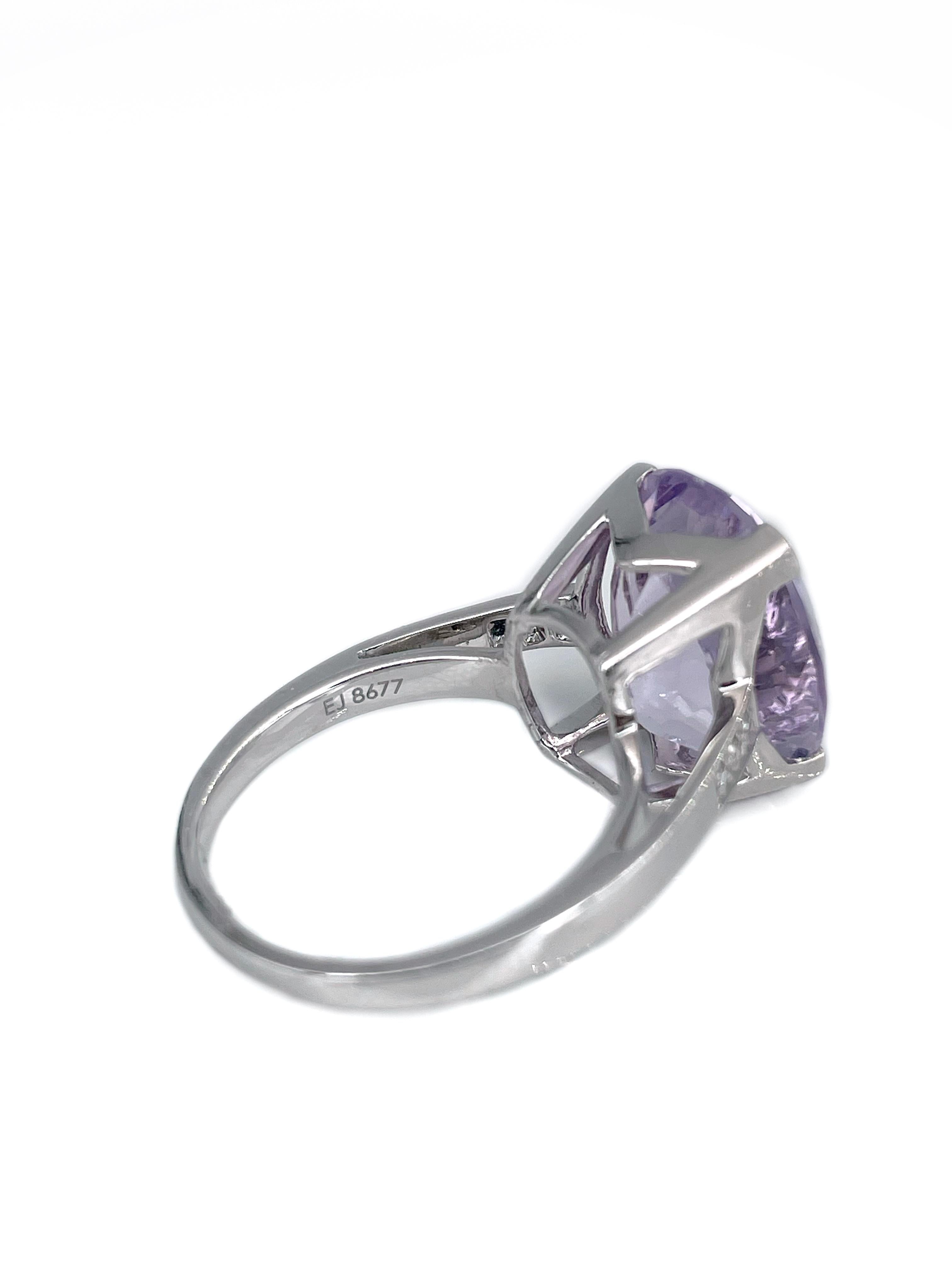 Mauboussin Mon Bébé D’Amour 18 Karat Gold Amethyst Diamond Cocktail Ring For Sale 1