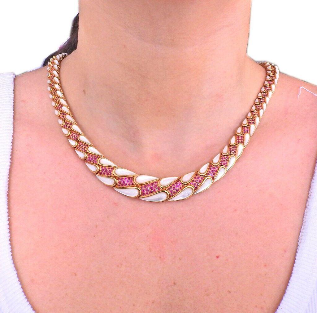 Mauboussin Gold Mother Of Pearl Ruby Necklace 2