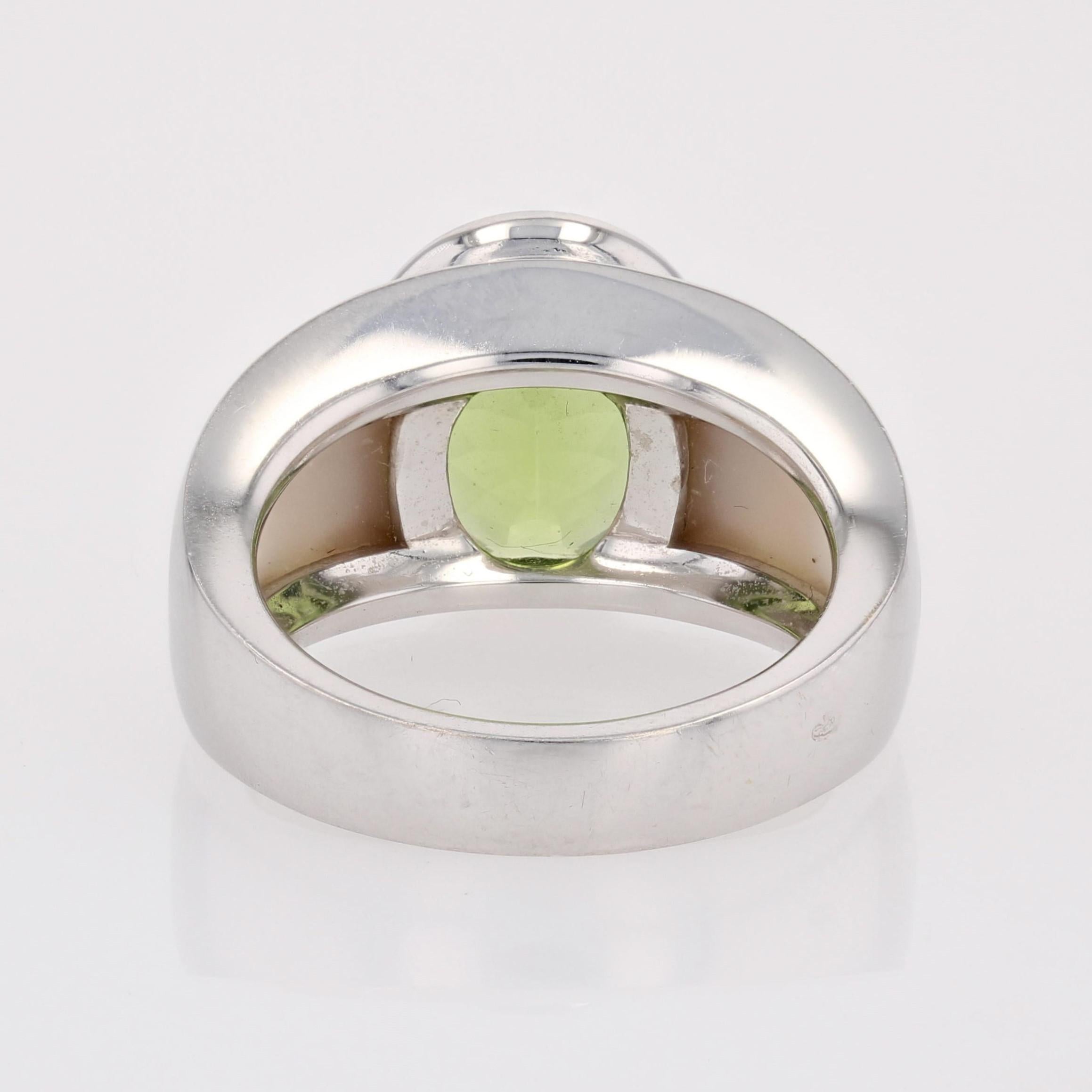 Mauboussin My first Madame Peridot 18 Karat White Gold Ring 10