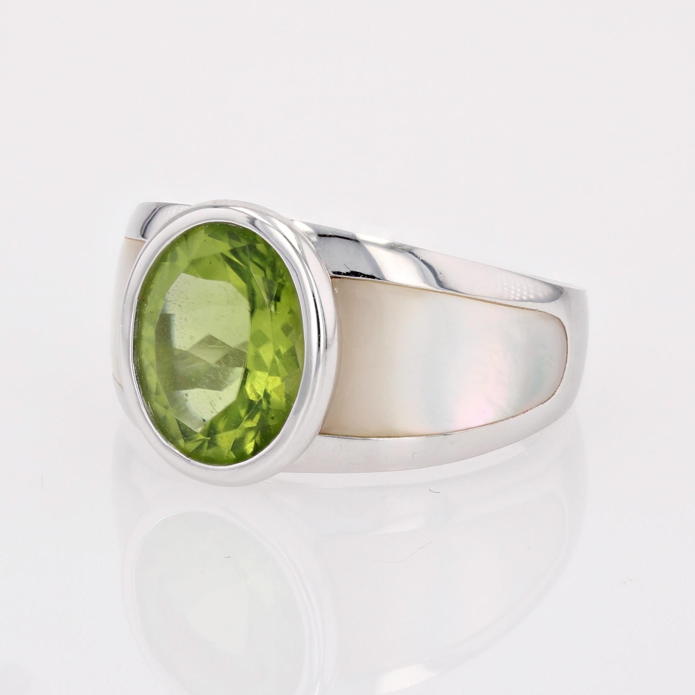 Mauboussin My first Madame Peridot 18 Karat White Gold Ring 1