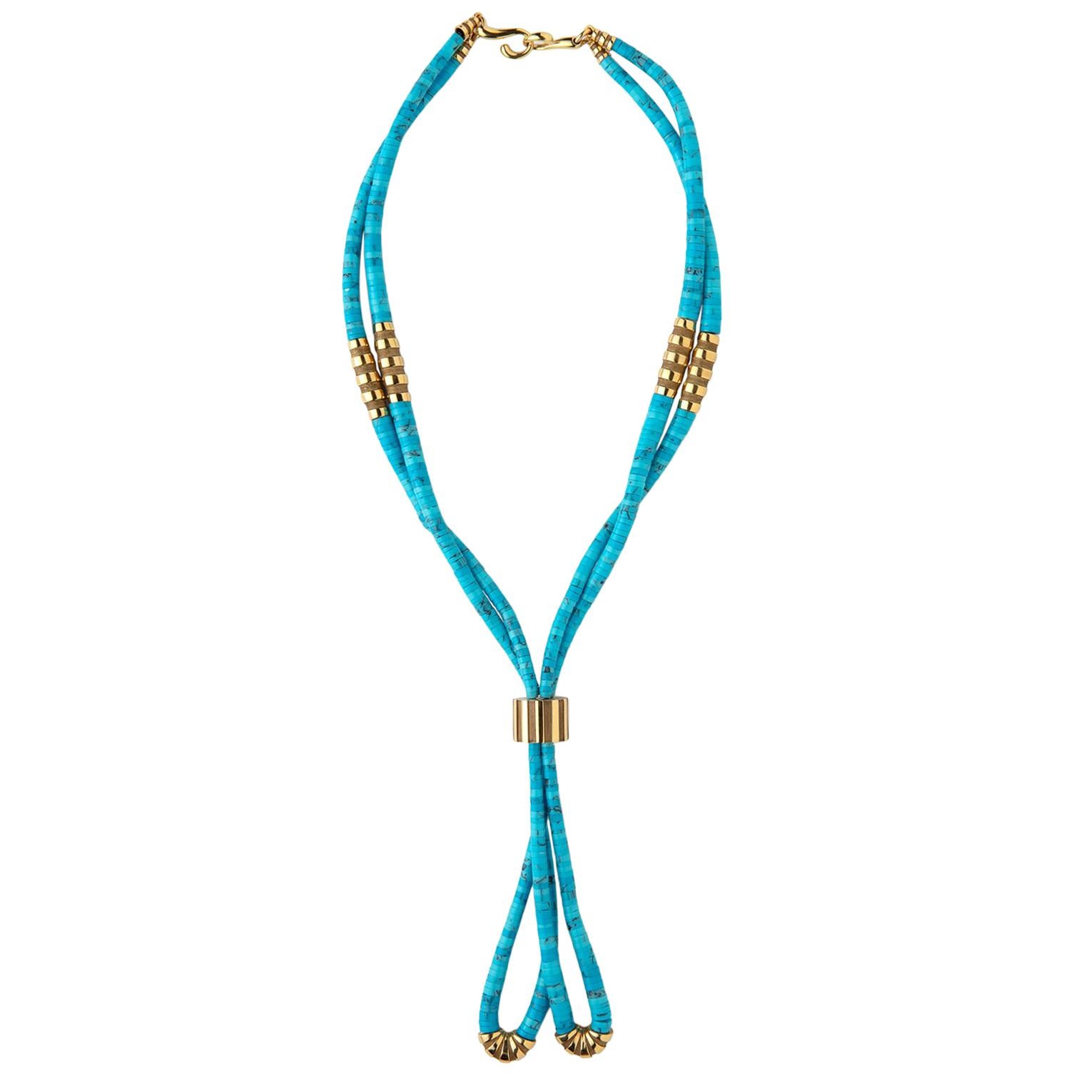 Mauboussin 'Nadja' Turquoise and Gold Necklace