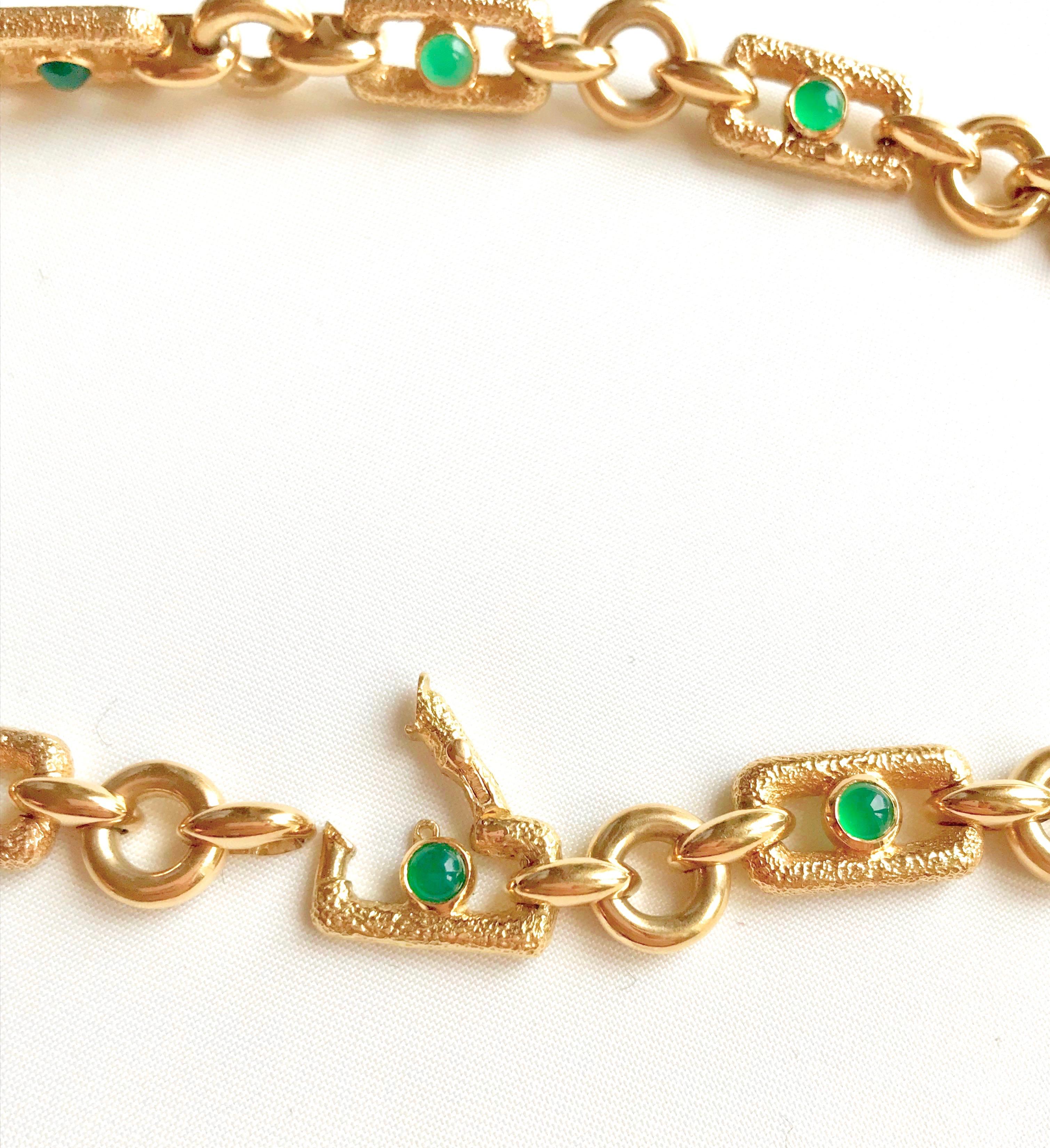 Mauboussin Necklace and Earrings Gold, Diamonds and Chrysoprase Transformable 2