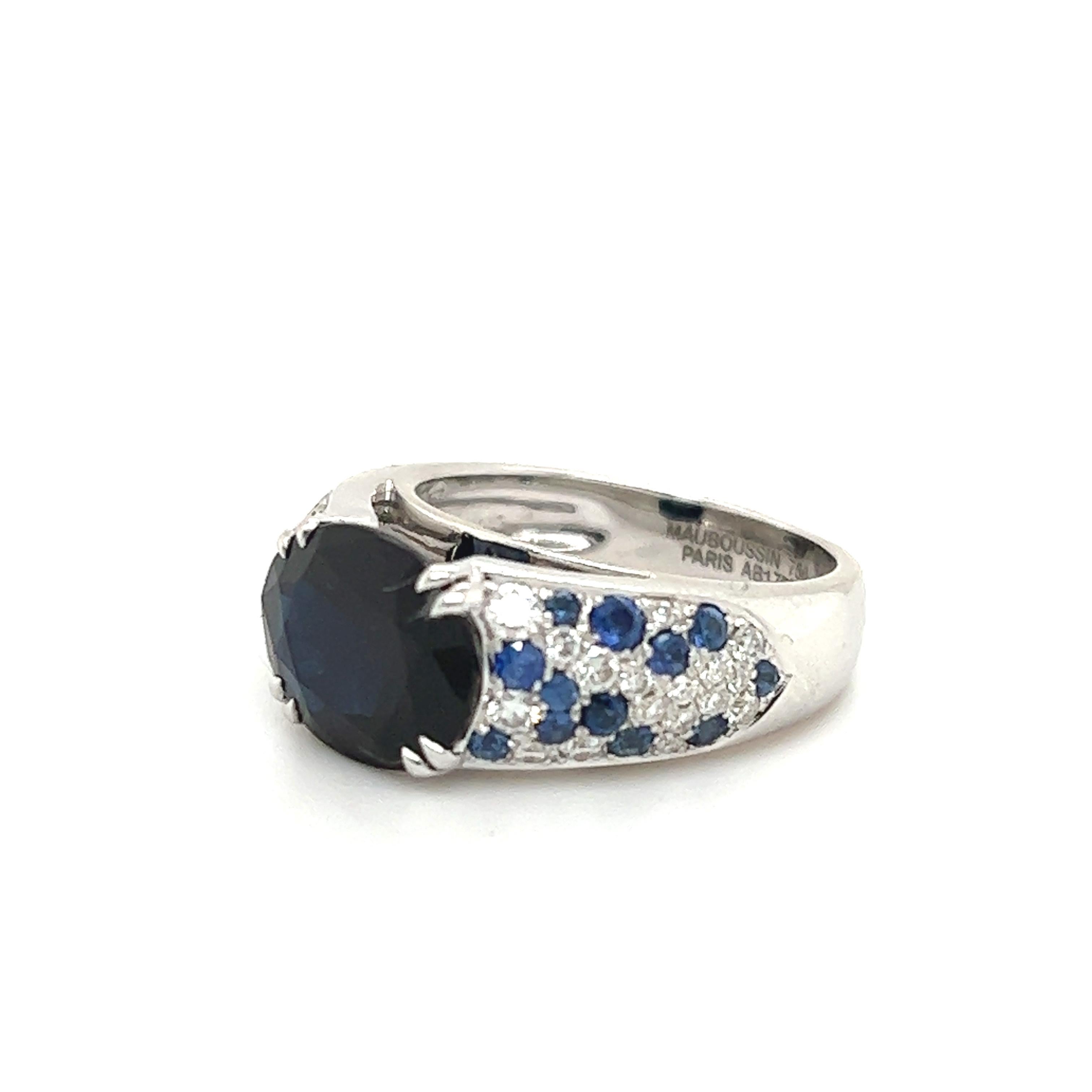 Mauboussin, bague Nuit d'Amour en or, saphir et diamants En vente sur  1stDibs