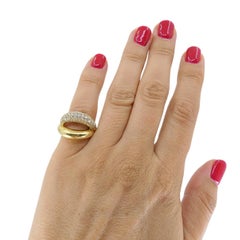 Mauboussin Paris 18k Gold Pavé Diamond Ring, Size 5.25-5.5
