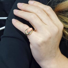 MAUBOUSSIN Paris 1970 Fluted Coral Ring In 18Kt Yellow Gold With Diamonds