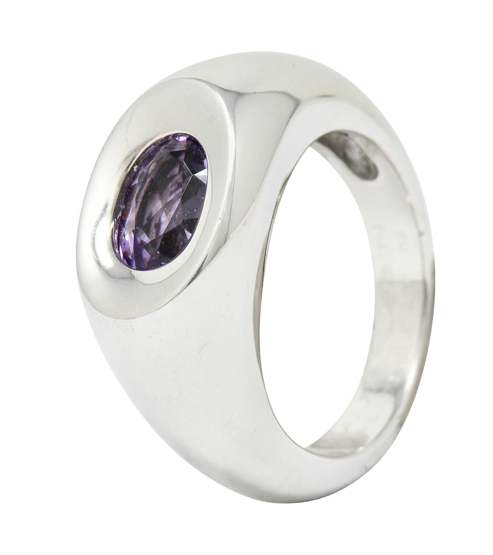 Mauboussin Paris Amethyst 18 Karat White Gold Betty Band Ring 2