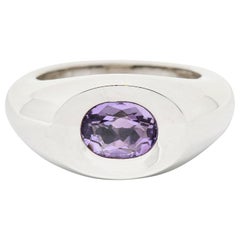 Mauboussin Paris Amethyst 18 Karat White Gold Betty Band Ring