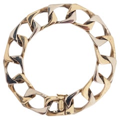 Mauboussin, Paris, Bicolor 18k Gold Curb Link Bracelet, circa 1970