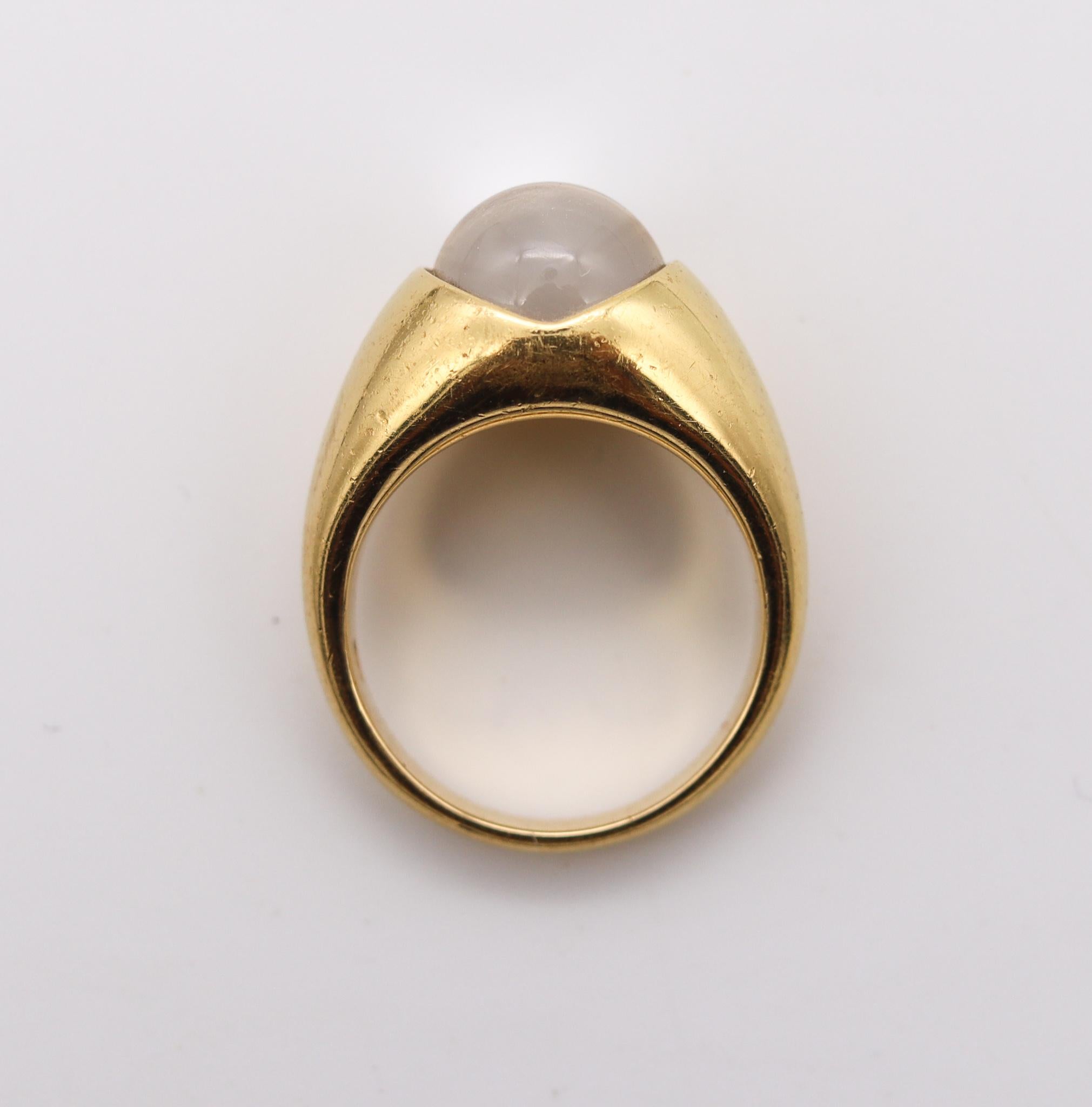 Mauboussin Paris Bombe Orb Cocktail Ring 18kt Gold with 9.75 Ct Diamond & Quartz 1
