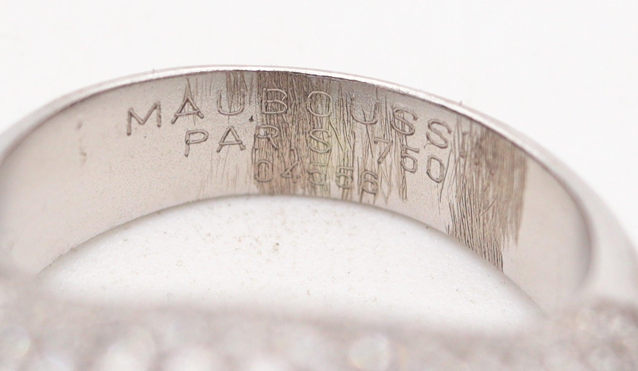 MAUBOUSSIN Paris Cocktail Ring In 18Kt Gold With 6.58 Ctw Sapphire & Diamonds For Sale 1