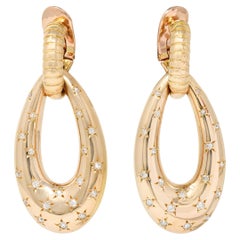 Mauboussin Paris Retro 1,10 Carati Diamante Oro Rosa 18 Carati Orecchini a stella