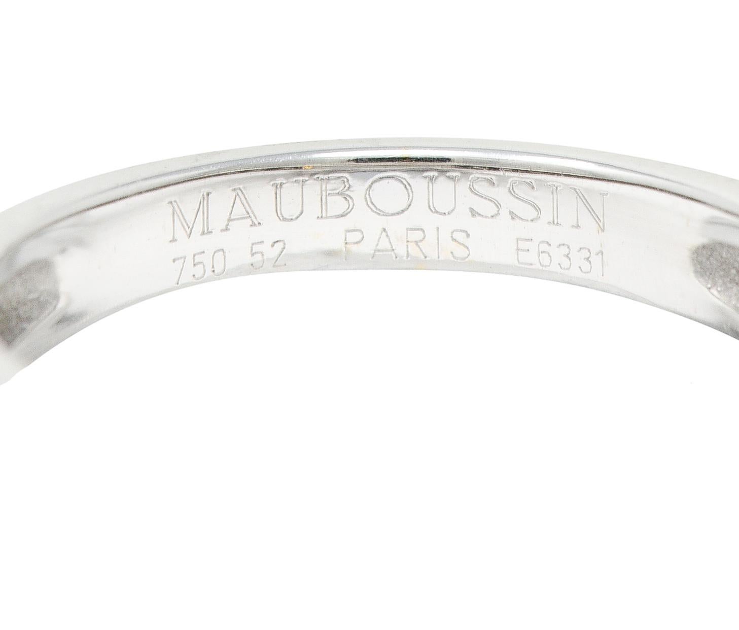 Mauboussin Paris Sapphire Diamond 18 Karat White Gold Alessandra Band Ring 1