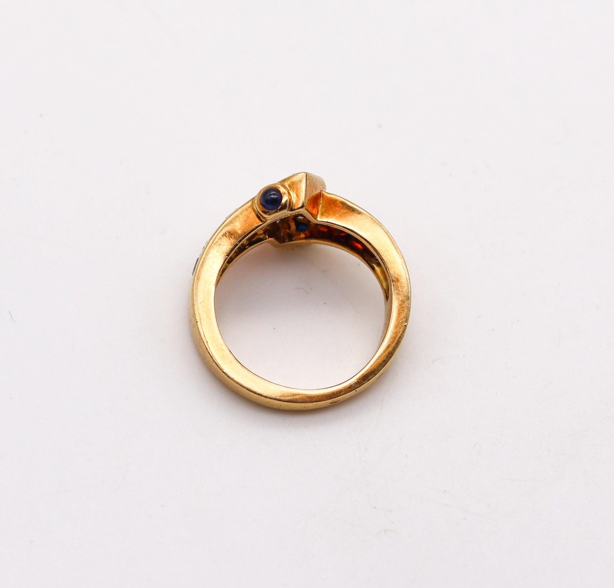 Women's MAUBOUSSIN Paris Sculpted Cocktail Ring In 18Kt Gold With 1.42 Ctw Diamonds For Sale