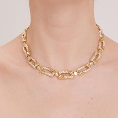 Mauboussin Paris Vintage 12cts Diamond Necklace in 18K Yellow Gold