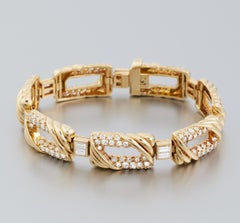 Mauboussin Paris Vintage Diamond Bracelet in 18K Yellow Gold