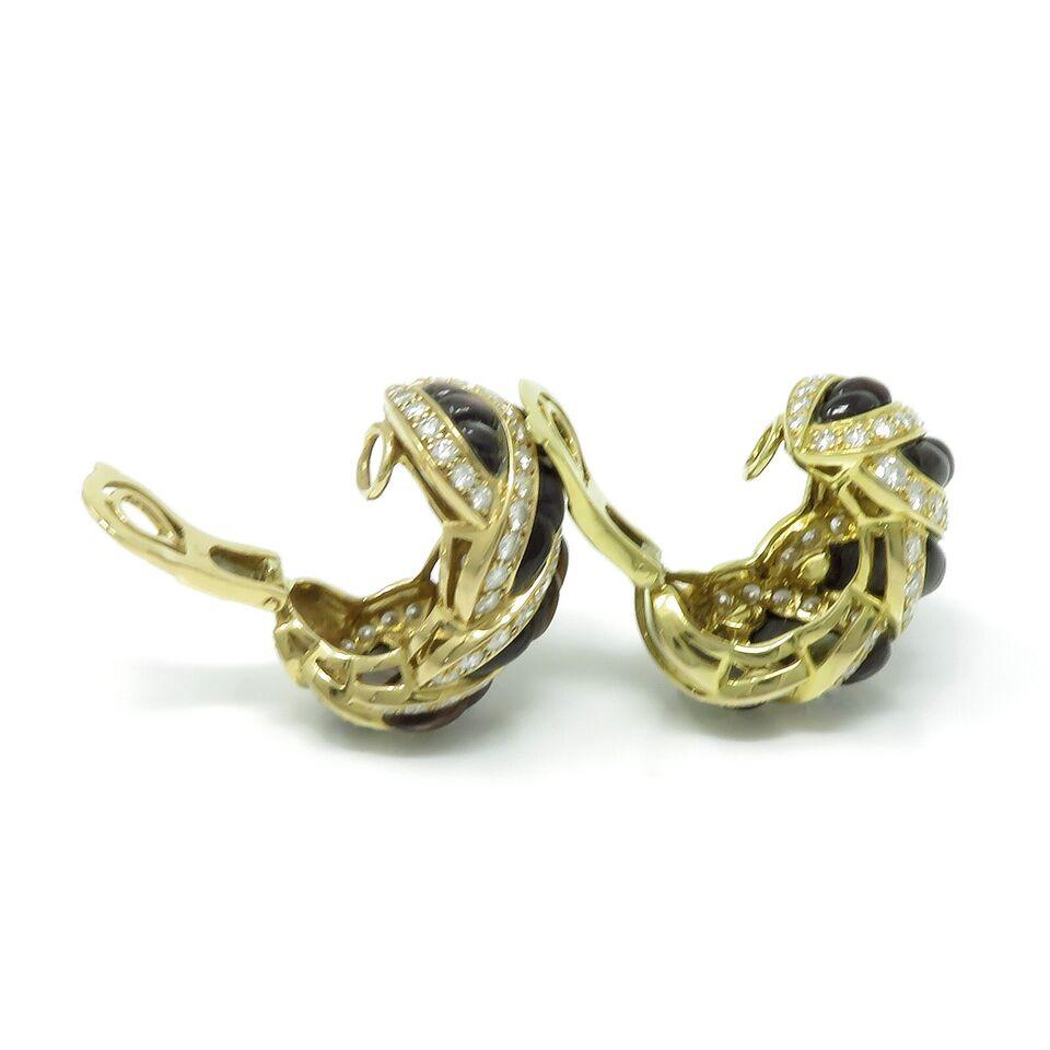 Mauboussin Pear Diamond 18k Yellow gold earrings For Sale 1