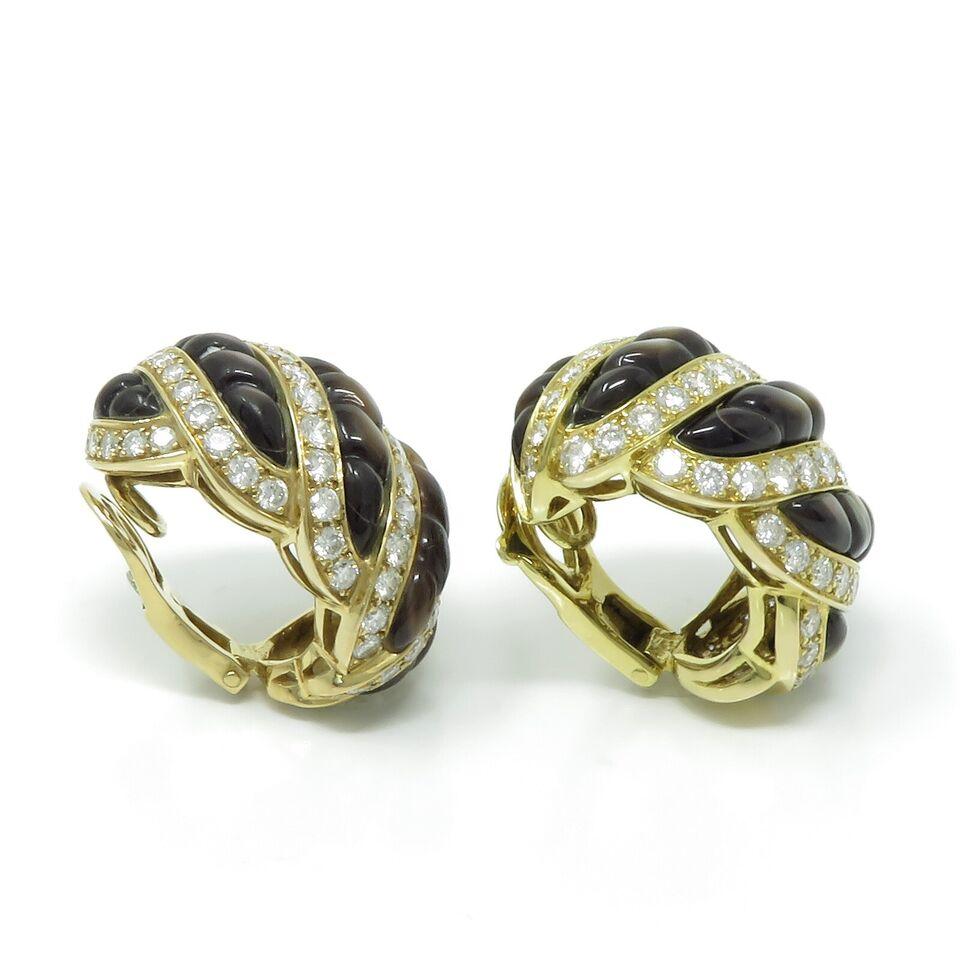 Mauboussin Pear Diamond 18k Yellow gold earrings For Sale 2