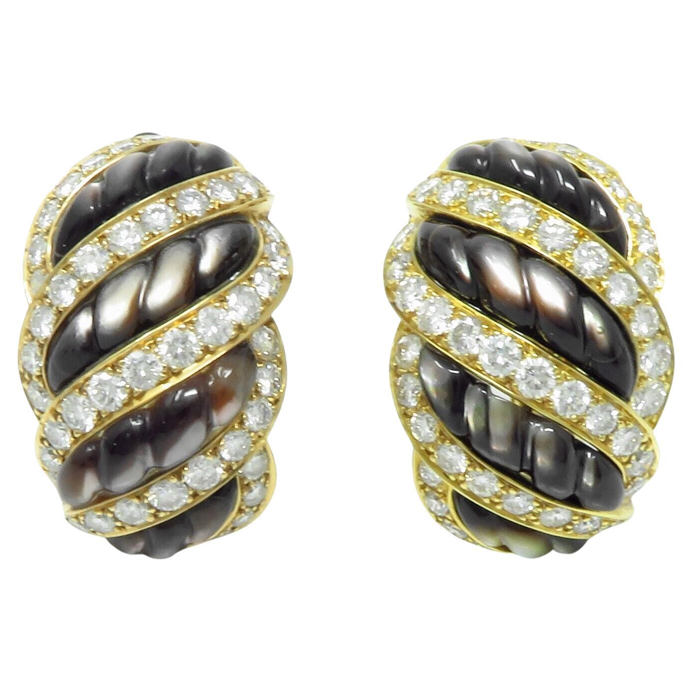 Pendientes Mauboussin Pear Diamond de oro amarillo de 18k en venta