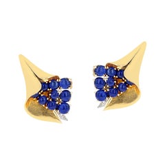 Mauboussin Reflection Collection Sapphire Cabochon and Diamond Earrings