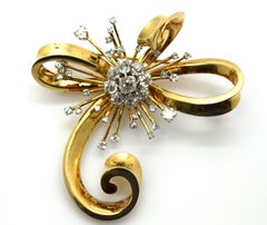 Mauboussin Reflection Diamond Brooch Trabert & Hoeffer 18 Karat