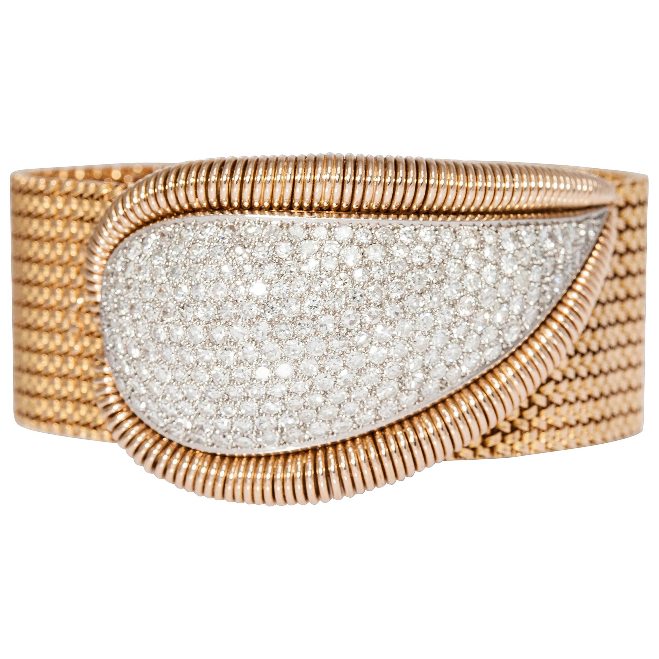 Mauboussin Retro Diamond Gold Bracelet