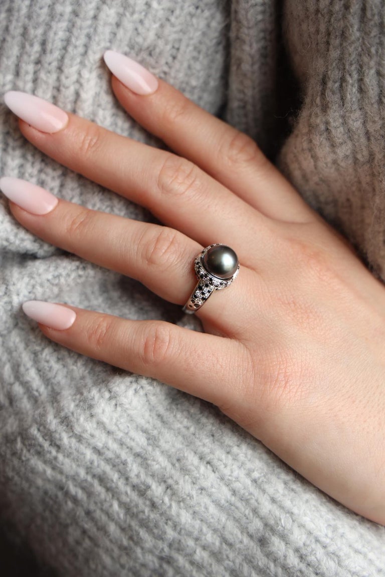 Mauboussin Ring Caviar Mon Amour White Gold Pearl For Sale at 1stDibs