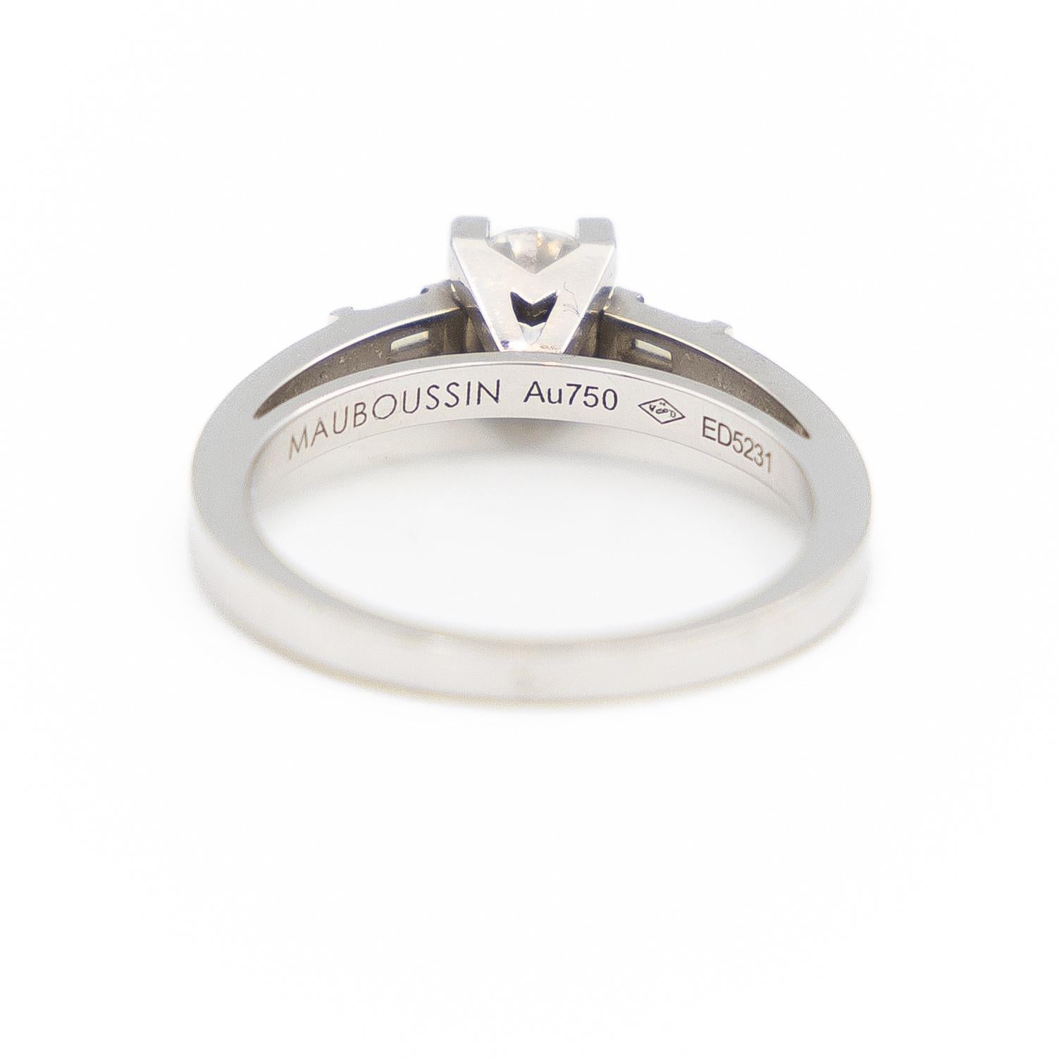 Mauboussin Ring Courtisane White Gold Diamond In Excellent Condition For Sale In PARIS, FR