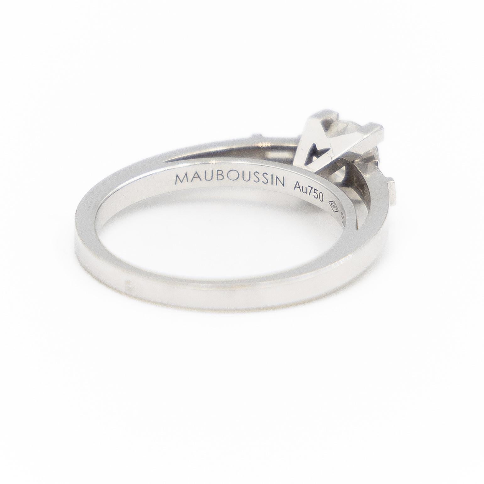 Mauboussin Bague Courtisane en or blanc et diamants Excellent état - En vente à PARIS, FR
