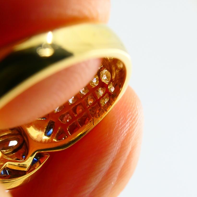 Mauboussin Ring Diamond Sapphire 18k Gold en vente 5