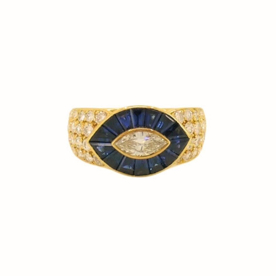 Anello Mauboussin Diamante Zaffiro Oro 18k