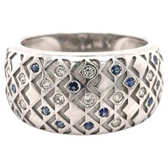 MAUBOUSSIN - Salomé Ring, Natural Diamond and Sapphire ring, 18k White Gold