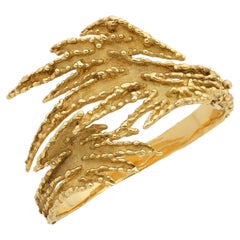 Vintage Mauboussin Sculptural 18K Gold Bracelet 